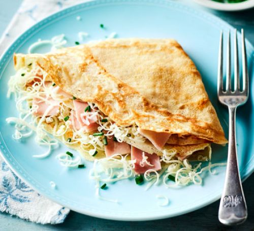 smoked-ham-cheese-pancakes